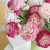 3 fleurs, 10 pcs un lot exposition blanche fleur de pivoine artificielle, mariée fausse bouquet, fête du festival décoration de mariage de la Saint-Valentin