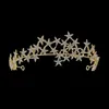 Stage Wear Dance Accessoires Fashion Rhinestone Star Tiaras Royal Queen Headbands Wedding Crown Hair Jewelry Prom Party Head ornamenten