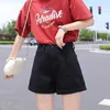 Women's Shorts High Waist Jeans Black Gray Denim For Women Summer Baggy Wide Leg Pants Loose Woman Clothing Ropa Mujer