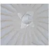 Umbrellas Fans Parasols Wedding Bride White Paper Umbrella Wooden Handle Japanese Chinese Craft 60Cm Diameter 0717 Drop Delivery Home Dh21O