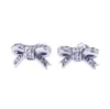 Brincos fofos de brechas de arco pequeno Conjuntos de caixas de varejo de alta qualidade 925 prata esterlina garotas CZ Diamond Gift Earring8890711