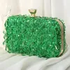 Sacs de soirée Design de luxe Handmaded Polded Handsbag pour le sac pour femmes 2024 Robe Fashion Diamond Incorpore petit carré