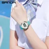 腕時計の女の子の学生は、女性の贅沢なクロノグラフの女性LEDリストウォッチエレガントな防水女性電子時計ギフト2147を見る