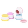 Bouteilles de rangement mignonnes rondes 20 ml de récipient multifonction coule à étanche à la crème maquillage en silicone en silicone poudre