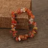 Natural Crystal Stone Bracelet Crushed Stone Beaded Bracelets Palm Reiki Healing Gemstone Braided Creative Gift