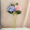 Decorative Flowers Artificial With Leaves Hydrangea Branches Silk Fake Flower Simulation Orange Hydrangeas Home Bedroom Decoration Plant