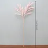 Decorative Flowers Plastic Flocking Reed Artificial Plants Potted Home El Decor Background Flower Arrangement Wedding DIY Scene Layout