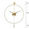 Horloges murales Nordic Simple Creative Corloge Modern Design Spanish Style Home Living Room Decoration Muet Grand décor Montres Crafts Q240509