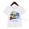 T-shirts trein verjaardagsnummer t-shirt gelukkige verjaardag voor jongens/meisjes t-shirt kinderen witte t-shirt aangepaste naam Numberl2405