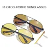 Lunettes de soleil Bertha Lunettes de soleil photochromiques Big Face Dravo Day Night Sunglasses Classic Sunglasses Lens Yellow SB8017 J240508