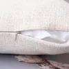 枕2pcs 45x45cmクリーム白い枕が素朴な黄麻布のリネン装飾的な農家枕カバーのための家の装飾