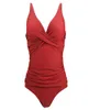 2019 Vintage One Piece Swimsuit Women Swimwear Solid Monokini Retro Bodysuit Beach Wear Zwart rood badpak één stuk surfen S4198855