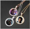Colliers de pendentif rond PO personnalisés pour les hommes femmes Hip Hop Designer Bling Diamond Photo Pendants Ami Family Jewelry Love Gift8228540