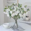 Dekorativa blommor kransar 5 gafflar 20 huvuden stora siden rose för bröllopsdekor julkransar hem dekorativ bonsai fotografering rekvisita konstgjorda blommor