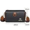 Ladies Fashion Crossbody Bag for Women High Capacit Simple Shoulder 100% Cow Leather Messenger Wide Strap Handbags Purse 240509