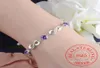 Autentisk 925 Sterling Silver Endless Love Infinity Chain Link Justerbara Women Armband Luxury Silver Jewelry SCB0373070675