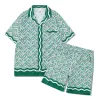 Casa Blanca Man футболка набор масао сан -печаль Мужская рубашка и короткие женские слабые шелковые топы рубашки.