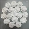 Fleurs décoratives bricolage 100pcs / sac 3,5 cm ruban de satin de rose doré pour faire des accessoires de fleurs de bouquet de mariage