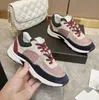 Casual schoenen sneakers kalfsleer sneaker vintage suède lederen sneaker dames heren vergroten trainers met alle verpakking recreatie schoenplatform veter print sneakers