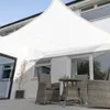 Vit all storlek 420D Waterproof Sun Shade Sail Square Rectangle Triangle Garden Terrace Canopy Pool Shade Camp Handing Yard Awning 240507