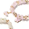 Strang Süßes Kristallglas Perlenarmband für Frauen Mode Ins Schmetterling Anhänger Quasten Kette Armreifen Nische exquisite Schmuckgeschenke