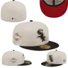 Chapeaux ajustés décontractés designers de la taille de baseball Caps de baseball LETTRE BRODERIE COTTON TOUTES les équipes Logo Sport World Patched Full Fermed Ciked Hats Tailles 7-8 Commande de mix T-1