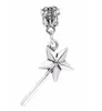 200pcs Magic Wand Star Fairy Princess Fairytale Slebing Charm pour le bracelet de perle européen 37 X13X2MM4622491