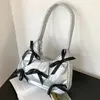 Sacs à bandouliers Femmes Tote Casual Tote Sac à main avec Bow Fashion Purse Purse fermeture Zipper Travel Kewarm Girls Outdoor Daily Sac