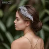 Cabeças de cabeça HNCCX Hair peças de cabelo cocar de noiva Bridal Shining Rhinestone Acessórios de noiva Crystal Headwear para eventos CP444