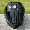 Winterseizoen mannen zwarte kleur helm motorfiets vol gezicht vrouwen dot goedgekeurd casco casque grote spoiler rijden 240509