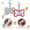 Hundetag 20pcs Sublimation Blank Pet Tags DIY Bone ID Personalisierte PO für Katzenkragen