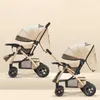 Kinderwagen# Allrad Kinderwagen hohe Landschafts Kinderwagen Baby Autowagen Kinderwagen Faltbar und waschbarer multifunktionaler Kinderwagen T240509