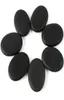 7pcs lot noir spa rock basalte énergétique orteil face à face ovale massage lave notale pierre ensemble de santé relaxation 3017570