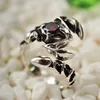 925 Sterling Silver Retro Scorpion King Scorpiio Garnet ANello aperto Men Thai Gioielli con gioielle Deli Gift Ring CH025321 S18101002 248S