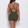 Lu Yoga bodysuit محاذاة بذلة مثيرة للسيدات الرياضة fiess bodysuit ارتداء قطعة واحدة شورتات تجريب يوجا