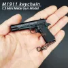 1:3 Metal M1911 Colt Toy Gun Detachable Model Alloy Keychain Look Real Exquisite Portable Decorations Collection PUBG Prop Fidgets Toy Birthday Gift for Boys Adult