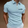 Heren Polos Mens Summer Fashionable Slim Fit Short Sleved Sport Polo Shirt met een kraag Q2405092