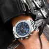 Polshorloges Lige 20024 Top Men Watch Quartz Man Kijkt waterdicht Luminous voor datum Chronograph Sport Polshorwatch