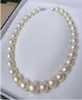 Fine Pearl Jewelry Fine Natural Długość 1316 mm Perfect okrągły Morze Południowe Białe naszyjnik Pearl 14K4458629