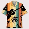 Мужские повседневные рубашки дизайнер Hawaii с коротки