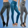 Women's Jeans Cool womens jeans high waisted skin friendly jeans high waisted printed pencil pantsL2405