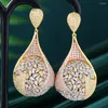 Серьги с удивлением Kellybola Natural Emerald Drop Autentic Wedding Party 2024 Оригинал Top Top блестящие украшения высокое качество