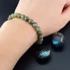 Original India Labradorite Bead Bracelet for Women Men Natural MoonStone Charm Bangle Obtaining Energy Jewelry Pulsera Gift 240423