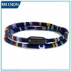 Bracelets de charme Bracelet MKENDN SURFER POUR MEN FEMMES FEMMES MANGET NOIR BUCKLE BRACET DE COTON IMPHERINE