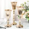 Creatief metaal Iron Art Flowers Vase Retro European Style Home Vazen Tabel Stand Party Decor Golden Wedding Decorations 240510