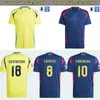 2024 Jerseys de fútbol de Suecia Larsson Mens National Team Retro Dahlin Brolin Ingesson 2026 Clasificadores en casa Amarillo Amarillo Azules Azules Adultos Camas de fútbol Uniformes Kit para niños