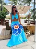 Casual Dresses Sexy 2Pcs Set Elegent Long Dress For Women 2024 Summer Trend Lady Holiday Beachwear Banquet Party Female Clothing