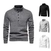 Herren -T -Shirts plus Tees Polos Neuen Herren -Hals -Knopf Sweater European Casual Color Hoodie Jacke für Männer plus Tees