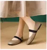 Lässige Schuhe 2024 Frühlingsfrau elegante Quadratzehen Solid Lolita Girl Ballerina Flats Buckle Kawaii Barfuß Designerparty Mary Jane