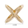 Écharpes Clip Cross Cross Simple X Forme de métal Broches pour femmes Hollow Bow Backle HACHERS CAVER